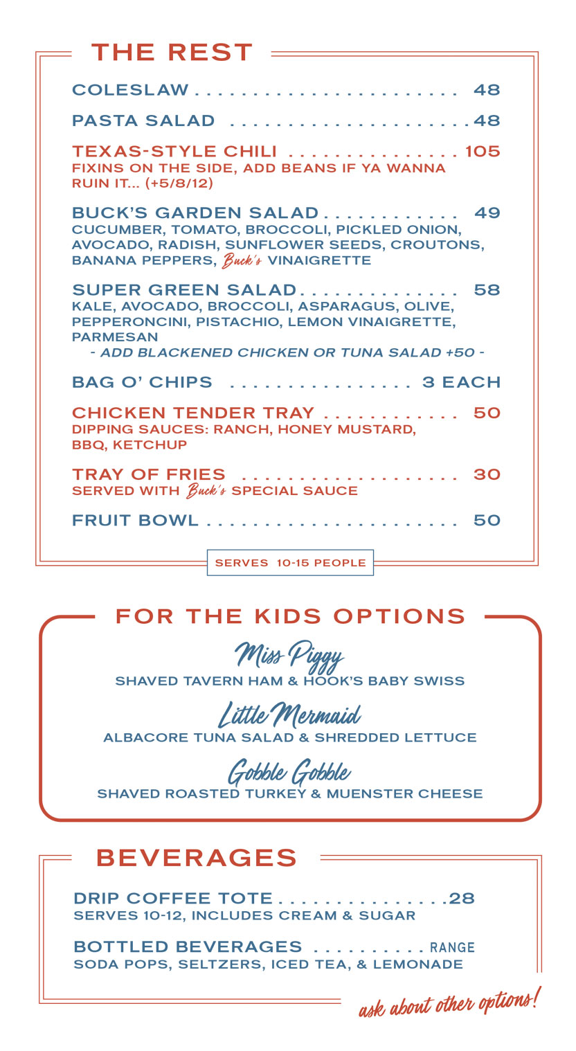 Catering Menu